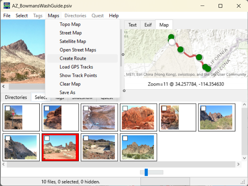 Photo Sieve maps screen shot